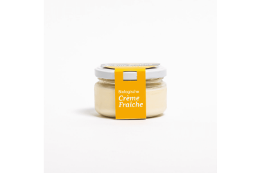 Biologische Crème Frâiche demeter (Ommelanden Zuivel, 150 ml) navulpot zonder statiegeld