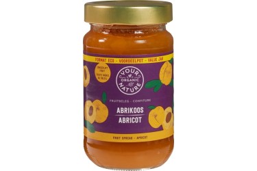 Biologisch Fruitbeleg Abrikozen Voordeelverpakking (Your Organic Nature, 6 x 375 gram)