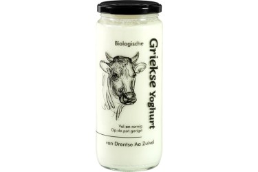 Biologische Griekse Yoghurt demeter (Ommelanden Zuivel, 500 ml) navulfles zonder statiegeld