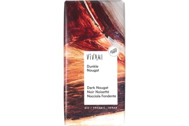 Biologische Chocoladetablet Dark Nougat Voordeelverpakking (Vivani, 10 x 100 gram)