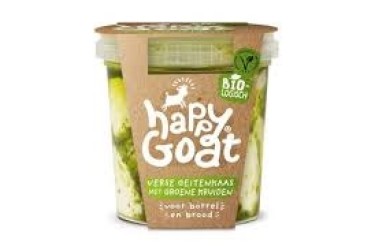 Biologische Verse Geitenkaas Groene Kruiden (Happy Goat, 125 gram)