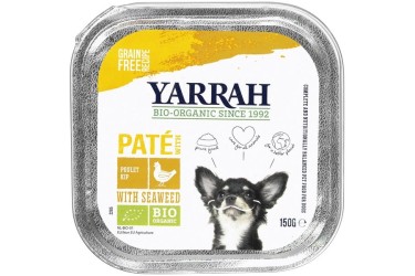 Biologische Hondenpaté Kip Voordeelverpakking (Yarrah, 12 x 150 gram)