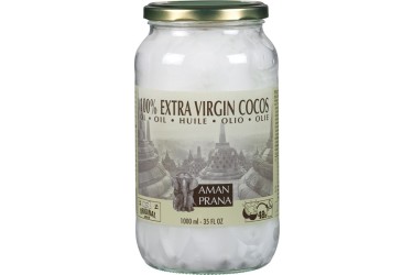 Kokosolie Extra Vergine in glas (Amanprana, 1000 ml) 