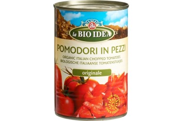 Biologische Tomaten Stukjes Voordeelverpakking (La Bio Idea, 12 x 400 gram)