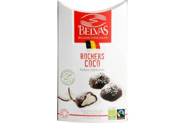 Biologische Chocoladetruffels Kokos Voordeelverpakking (Belvas, 6 x 100 gram)